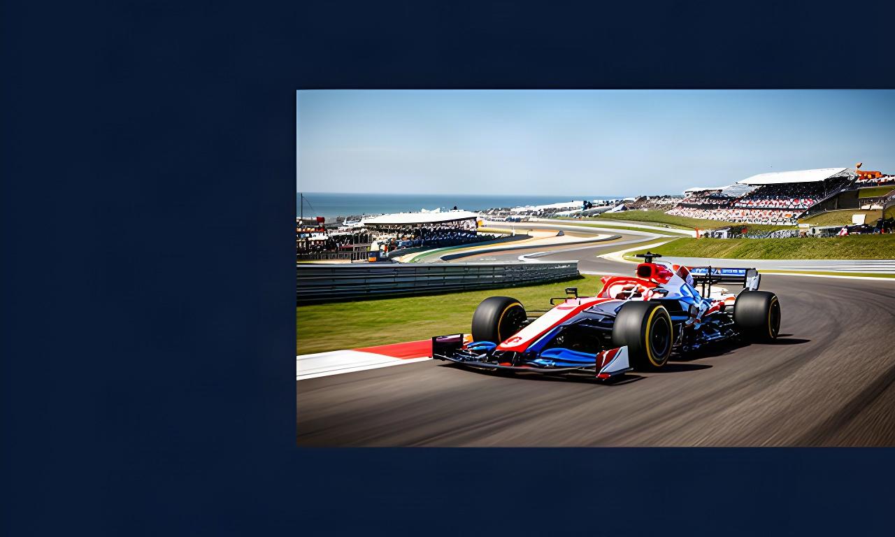 Formule 1-auto met Nederlandse branding op het circuit van Zandvoort tijdens een heldere racedag